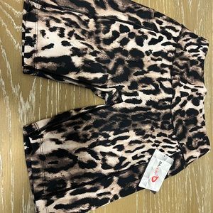 Leopard biker shorts size adult small new with tags